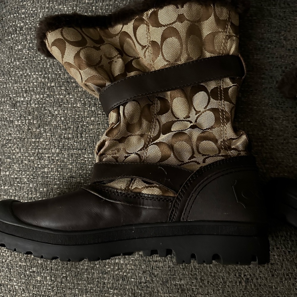 Coach winter fur boots